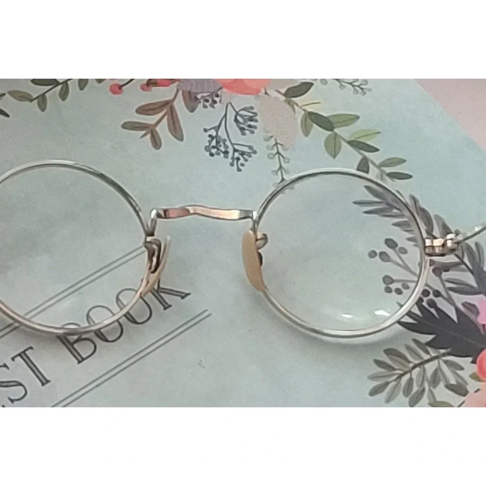 1/10 12k G/f  Gold 1920s Child's Frames Glasses Prescription With Case 4